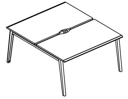 Рабочая станция оопры МТ 1 скос (2х160) мокко премиум / белый, вставка мокко