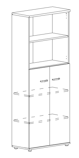 Шкаф для документов полузакрытый мокко премиум