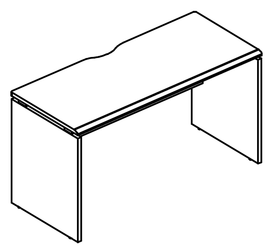 Стол письменный на каркасе ДСП (1 скос) мокко премиум / вяз либерти